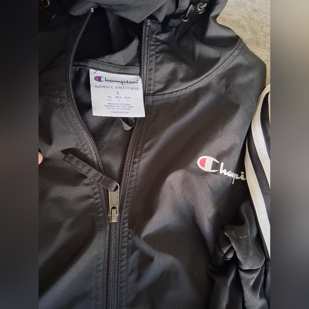 Both Champion Men  Black Raincoat